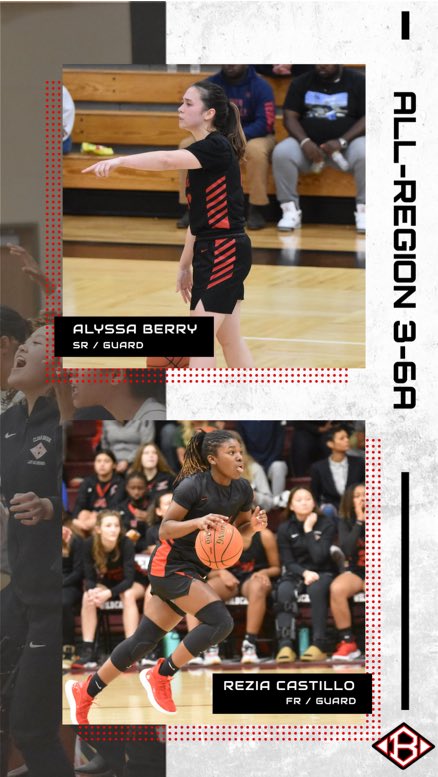 CBHSLadyBBall's tweet photo. Join us in congratulating @alyssalberry77 &amp; @zaza20251 on being selected to the 2022 Region 3-6A team! What an honor for 2 outstanding players! 👏🏾 https://t.co/D1fMz9RdSV