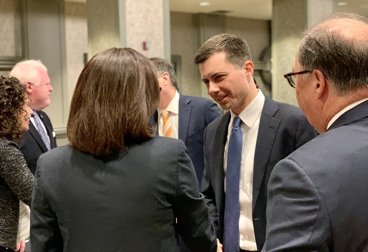 .<a href="/SecretaryPete/">Secretary Pete Buttigieg</a> ready to discuss #infrastructure and how <a href="/USDOT/">U.S. Department of Transportation</a> is expanding opportunities for small and minority-owned businesses at #USHCCLegislative