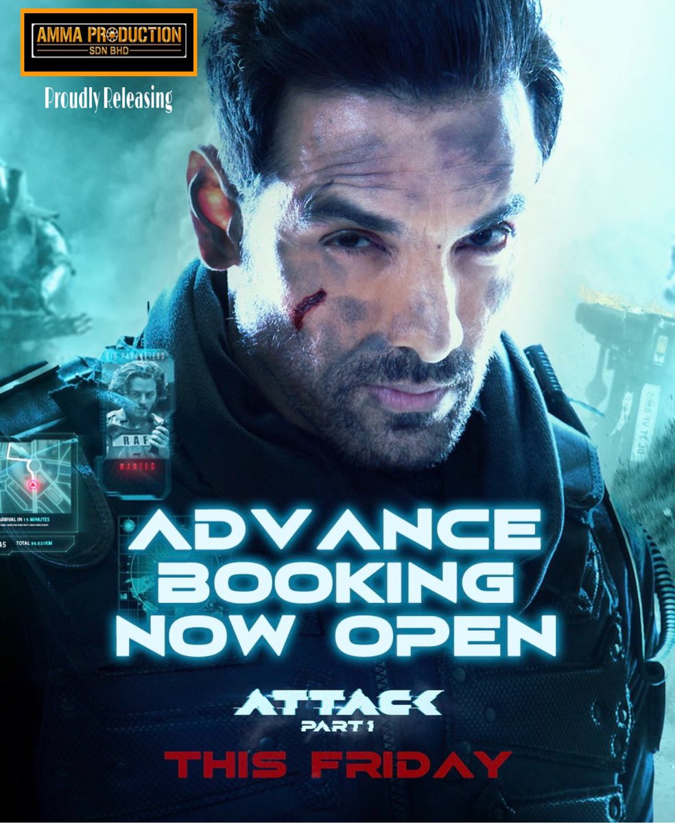 RamudooReetha's tweet photo. #Attack 1 days to go for a double knock out! 👊🏼 
Advance booking open! BOOK YOUR TICKETS NOW🙏🏻💚

Advance booking open TGVCINEMAS! BOOK YOUR TICKETS NOW: https://t.co/cArLXqmvyI

#ATTACK - Part 1 releasing in theatres this FRIDAY 🔥 #ATTACK #JohnAbraham #malaysia #rakulpreetsin https://t.co/OqC1hyM6gD