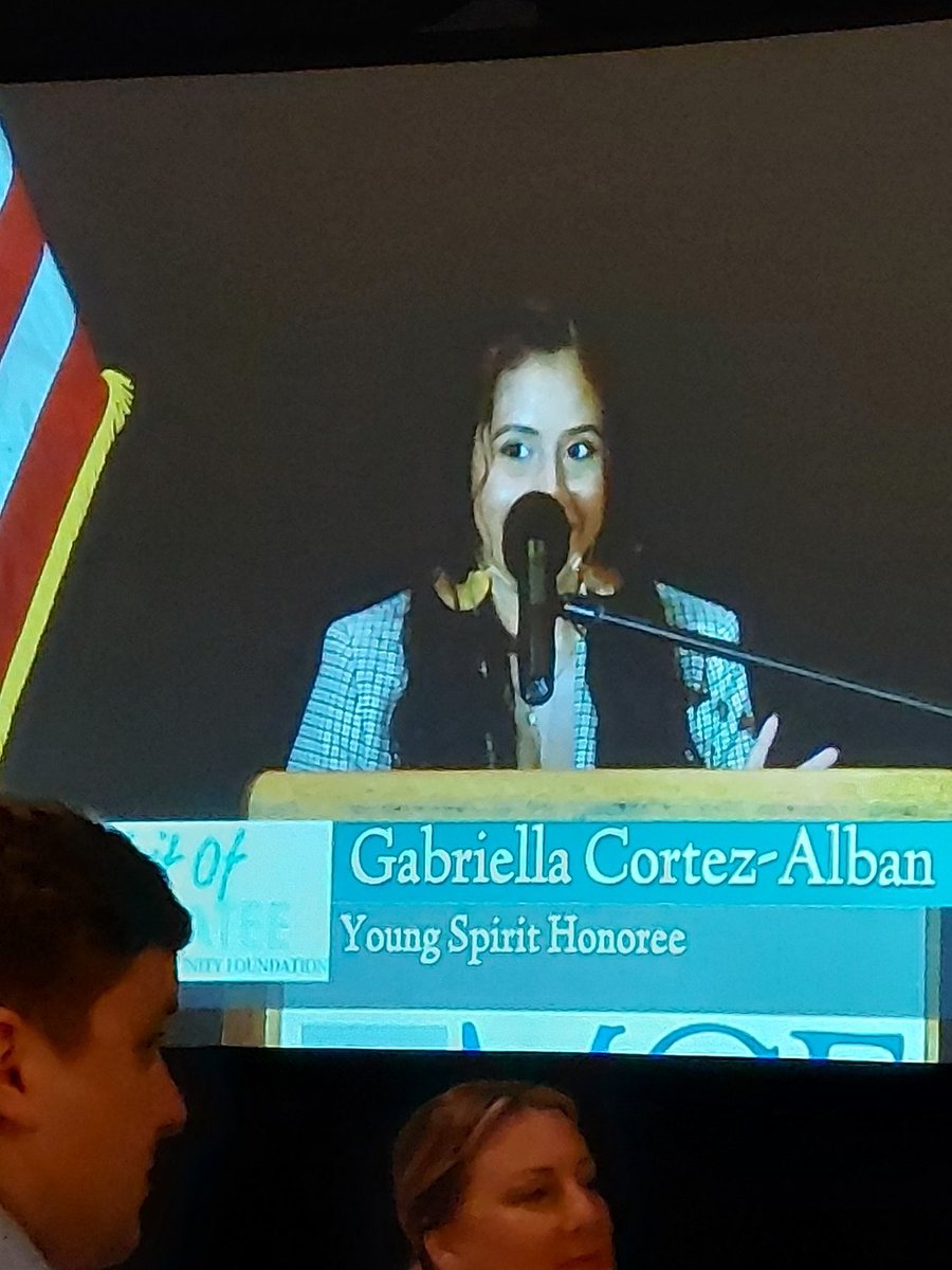 Wise words from the Young Spirit Honoree at the Spirit of Manatee Awards.  @ManateeCF The future is bright in Manatee County with young people like Gabriella!