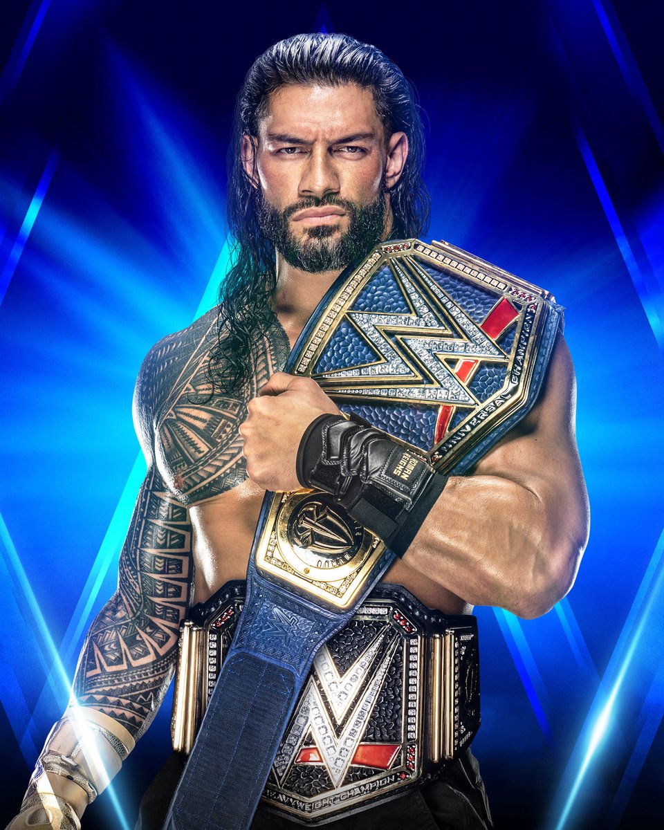 WWE's tweet photo. Will @WWERomanReigns be left holding BOTH the #UniversalTitle and #WWETitle after #WrestleMania Sunday? @HeymanHustle 

#TeamRoman #RomanVsBrock https://t.co/MAWxjYn2zU