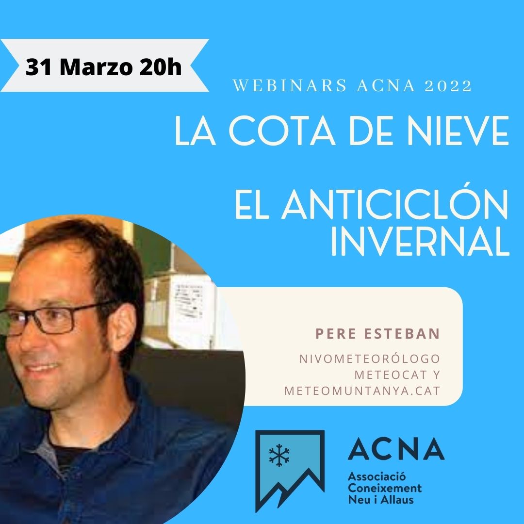 infoACNA's tweet photo. (CAST) Os recordamos que mañana continuan nuestros webinars grauitos, esta vez con Pere Esteban de https://t.co/UQ95lHGFOD. Trataremos temas tan interesantes como la cota de nieve o el anticiclón invernal. No os lo perdáis, a las 20h en nuestro canal de Youtube @infoacna https://t.co/uL0a5betXf