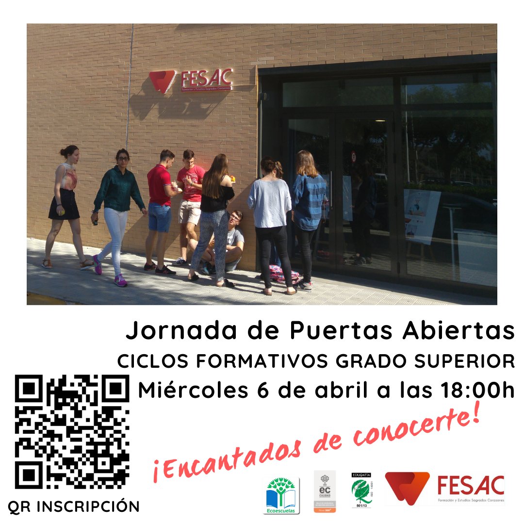 SanJoseSSCC's tweet photo. El miércoles 6 de abril, a las 18:00h, hay una nueva jornada de puertas abiertas en @FESACSSCC
Enlace inscripción ⬇️
https://t.co/VhjeYZkmFu https://t.co/I15WRuc5Kj