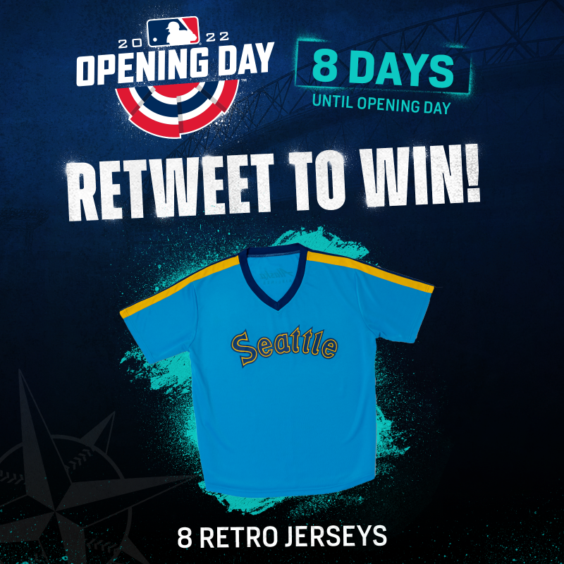 Seattle Mariners on X: ⚾️ RETWEET TO WIN ⚾️ 8️⃣ days, 8️⃣ winners! Just  hit retweet for a chance to win one of these retro jerseys. #SeaUsRise / X