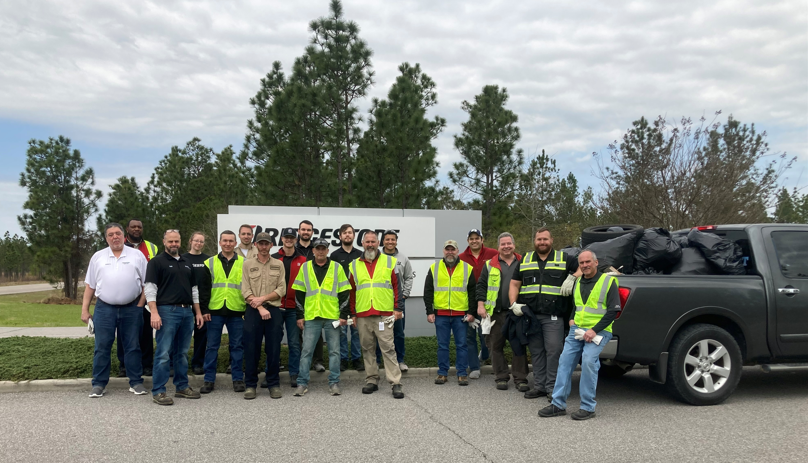 Thank you to the <a href="/Bridgestone/">Bridgestone</a> ORR Engineering Team for their major litter clean up on Giant Tire Parkway and Old Vaucluse Road! We're very grateful for your efforts cleaning up litter! 

#Bridgestone #cleanup #LitterTrashesEveryone