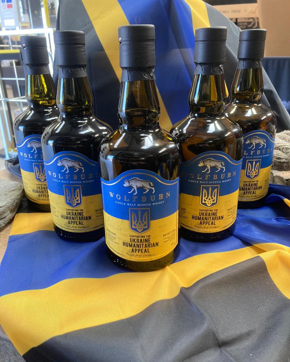 wolfburn_whisky's tweet photo. Proud to share colours our flags of #Caithness and #Ukraine. Your help to raise funds for the Humanitarian Relief Fund has amazed us. Times are tough for a lot of people so if you can't donate then please share this with friends and loved ones 💙🇺🇦 https://t.co/DyEwhd4pYJ 🇺🇦💛 https://t.co/aBlKfjCw2z
