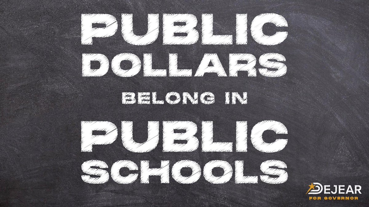 DeidreDeJear's tweet photo. Public money belongs to public schools. Period. #FundPublicSchools #WorthTheWork https://t.co/B7zBmeOkEb