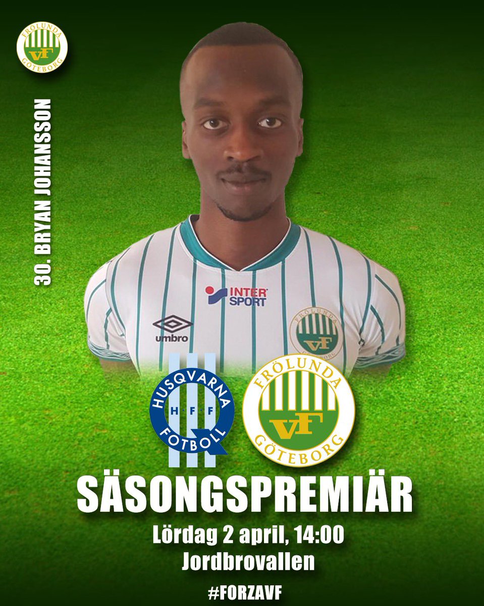 vastra_frolunda's tweet photo. Nu är det nära!
Bara 3 dagar till premiär.
Gör som @WestFrontGbg och ta er till Jönköping där matchen spelas.
Vi ses
👊🏼💚⚽️
#forzavf #div2vg https://t.co/9N8KVAwV8V