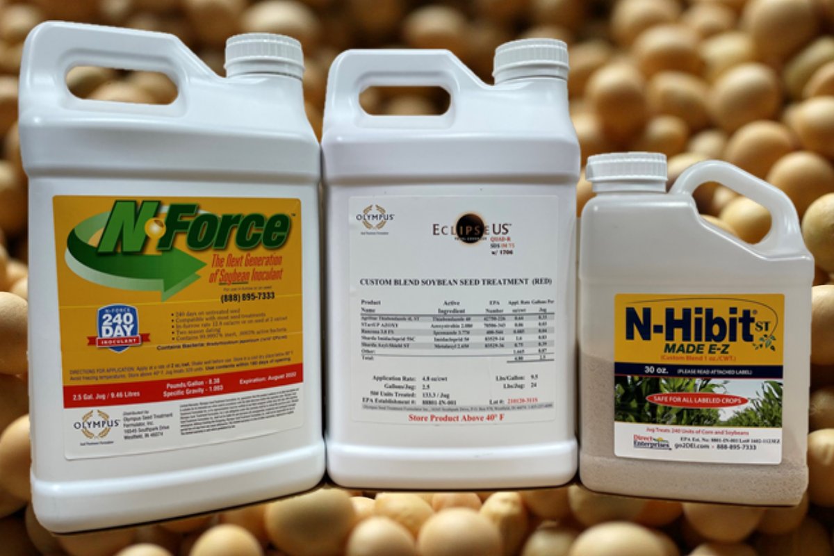 DirectEntInc's tweet photo. Our #QuadPack is a proven performer. Once you try it, you won't go back to anything else on the market! It's a 4 fungi and 1 insect #seedtreatment along w/our proprietary #NForce #Inoculant & #harpinprotein to help fight SCN. Don't take our word for it, give it a try yourself! https://t.co/QZ2H1oNBrJ