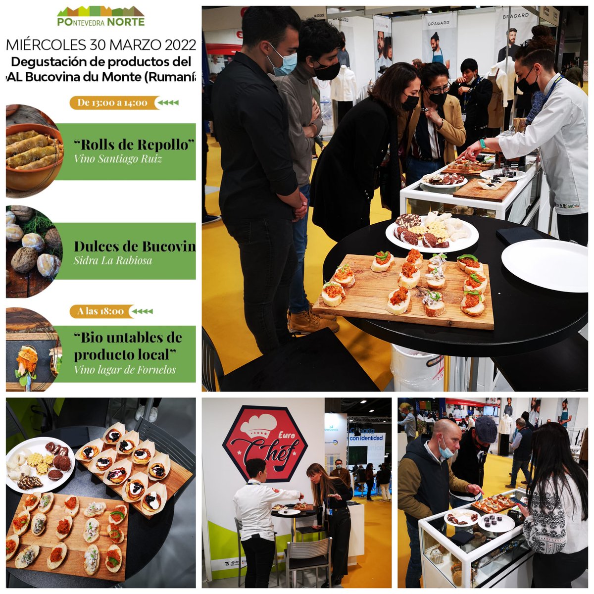 Gdrponorte's tweet photo. 💪 Estes días presumimos de gastronomía en #MadridFusión! Un gran escaparate da alta cociña 🍲 no que o noso proxecto #Eurochef conquistou ao público da mellor forma: polo estómago. 😋 https://t.co/SoOkMbZSiH