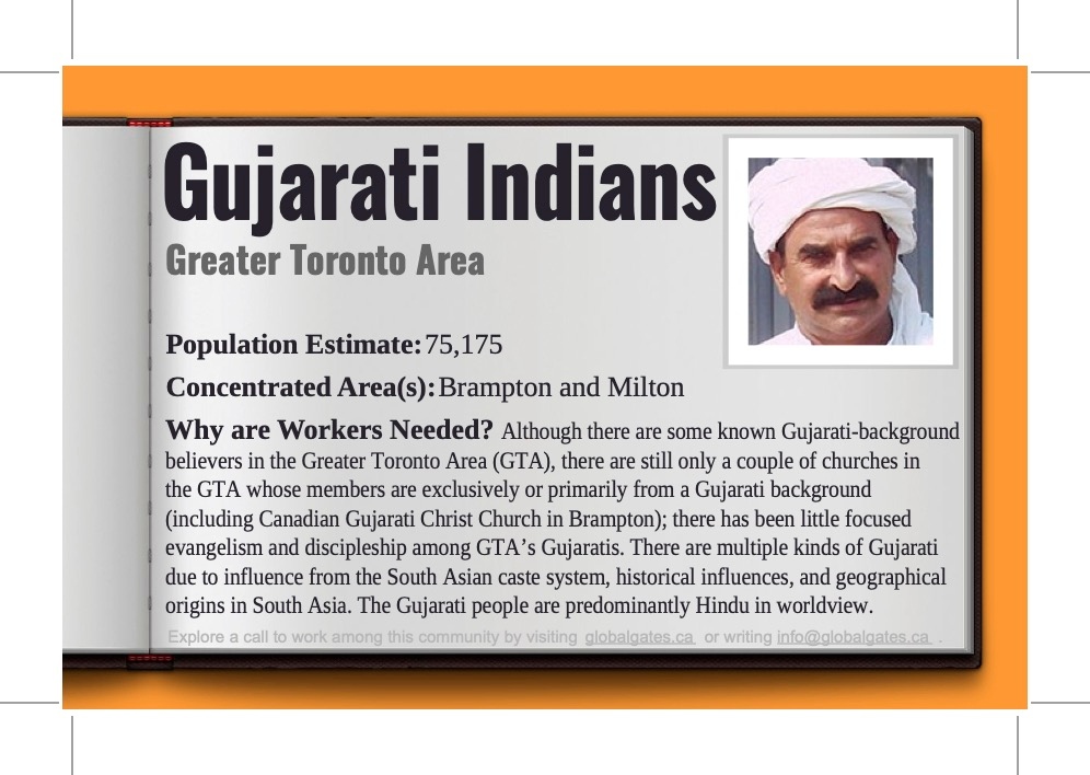 As you sip your Thursday afternoon coffee, would you take a minute and pray that existing GTA Gujarati Christians will become more involved and more intentional in evangelism efforts to their own people group in GTA. #globalgatescanada, #pray4unreached, #diasporamissions