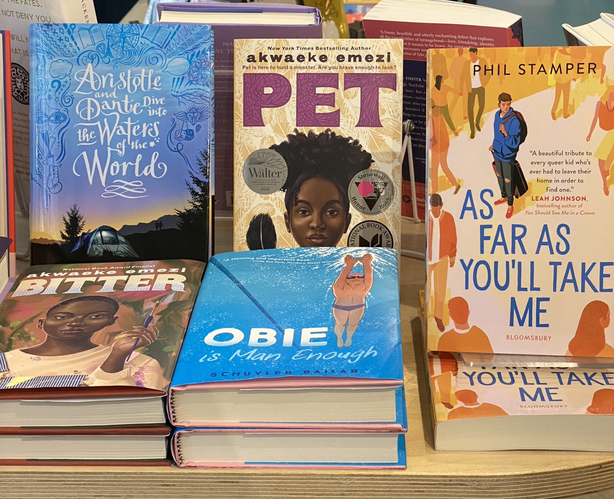 Come check out some of our favorite Queer YA Novels!
We validate parking with purchase!

#industrycity #powerhousebooks #pet #bitter #obieismanenough #aristotleanddantediveintothewatersoftheworld #akwaekeemezi #philstamper #benjaminaliresaenz #queeryoungadult #queeryabooks #queer