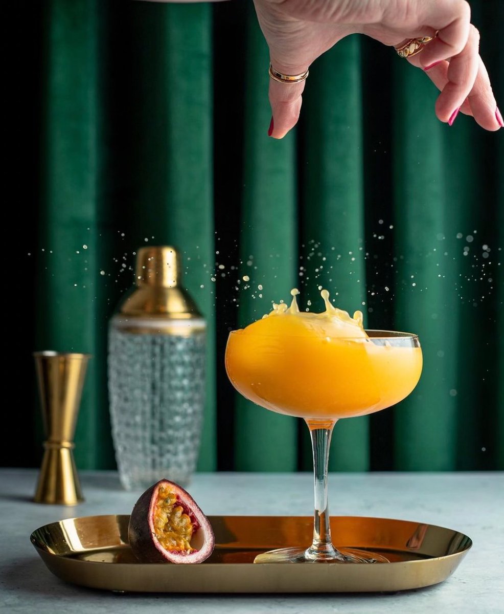 Bursting with passion.. Do we even need an excuse for Hump day cocktails? #ItsFunkinTime #passionfruitmartini #cocktails #foodie #cocktailsathome