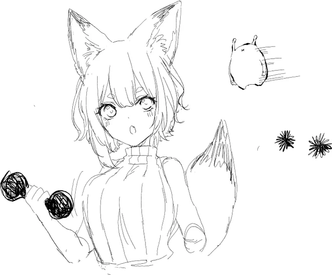 こちらも配信で描いた私と海鼠さんのツーショットです 