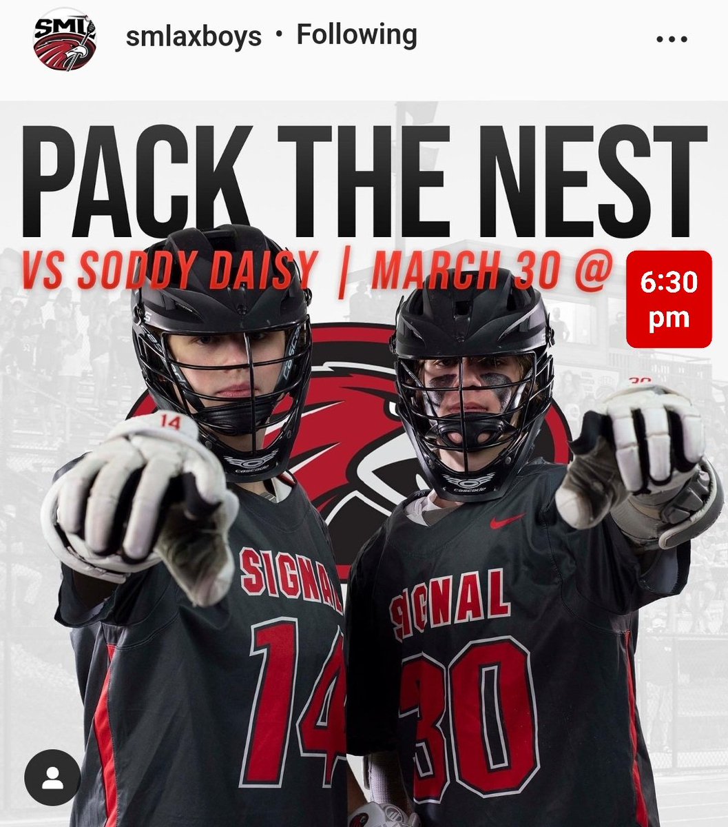 SMMHSEagles's tweet photo. #LacrosseDH Come out to the Stadium TONIGHT for a big LACROSSE DOUBLE HEADER! π₯π¦
#SMLax
That's right, IN the Stadium tonight!
#Girls at 5pm
#Boys at 6:30pm.
#GoEagles β€π¦
#SMMHSsoars
π₯ Follow these teams on Instagram https://t.co/YAzFJ27Bd5