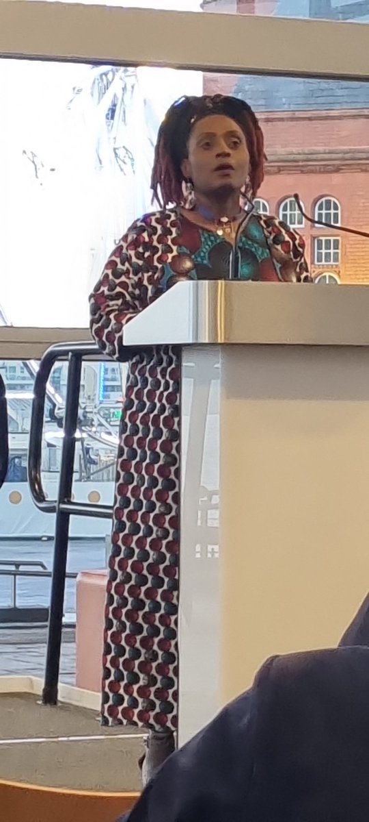Wanjiku Mbugua-Ngotho, acting CEO of @BAWSO sharing her story of making it to the University of Nairobi in the 90's and her journey to Maesteg, Wales. Words from her father gave her strength to carry on ^kc