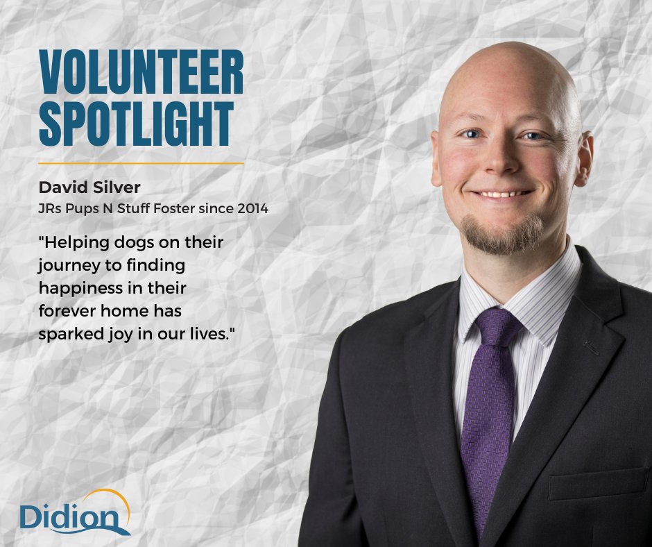 DidionInc's tweet photo. Volunteering looks different for everyone, whether its serving food at a soup kitchen to helping out at your child’s school. Our Director of Accounting &amp; Finance, David Silver, shares his experience as a foster for a local rescue. https://t.co/wFQEaphctz https://t.co/uEnll1z7Sn