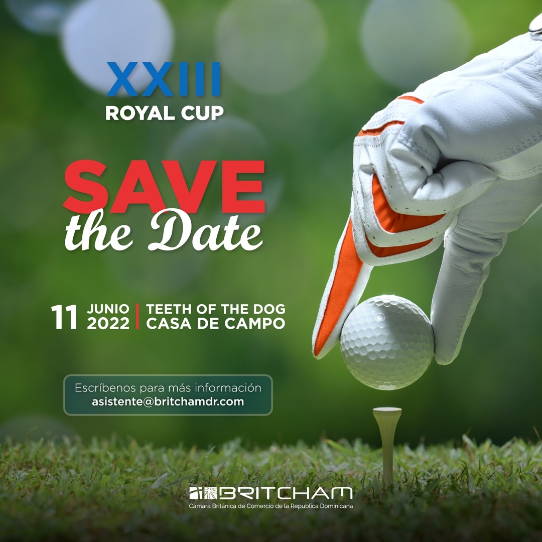 BritchamDR's tweet photo. 🔊¡SAVE THE DATE!

El sábado 11 de junio acompáñanos a celebrar la XXIII edición de nuestro Royal Cup en Teeth of the Dog, @casadecampodr ⛳ 🏌🏻

Contáctanos para más información:
📩   asistente@britchamdr.com

#BritchamDR #XIIIRoyalCup #BritchamRoyalCup #GolfCup  #BritchamEvents https://t.co/Uz4z28BfWS