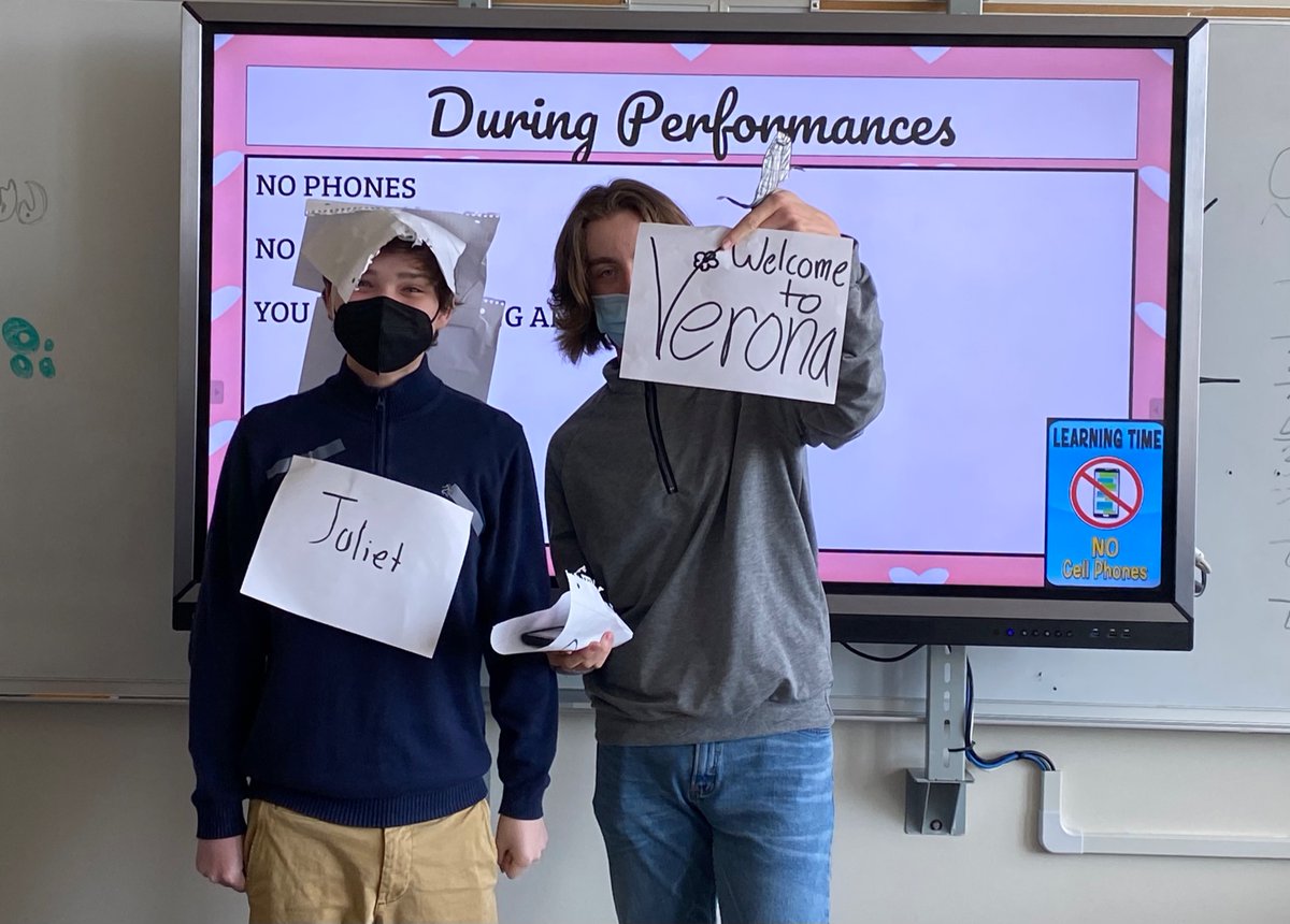 MsVillalpando1's tweet photo. Weโve started Romeo and Juliet! Today Ss performed their own renditions of the Prologue. ๐ญ๐ฌ @APSMidtown #APSLIT @BockmanBetsy https://t.co/qy9JdUR1mg