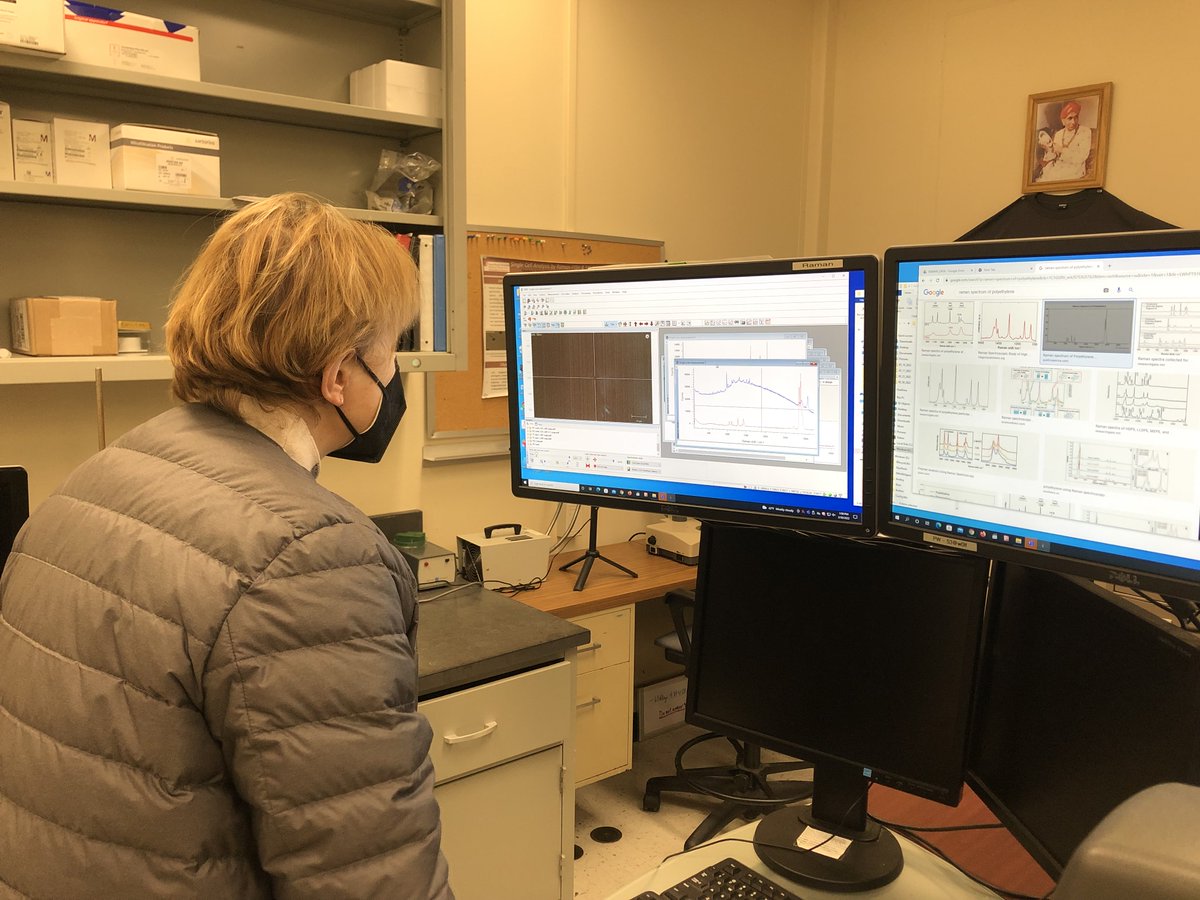 NARMIL_SoMAS's tweet photo. Our lab tech, Tanya, working on a plastic polymer ID for a "Microbes and Microplastics" study. 🔬 #Raman #Microplastics #AcademicTwitter #AcademicChatter 
Visit us at https://t.co/PTadgSaW0q ! https://t.co/SEUhsOYpak