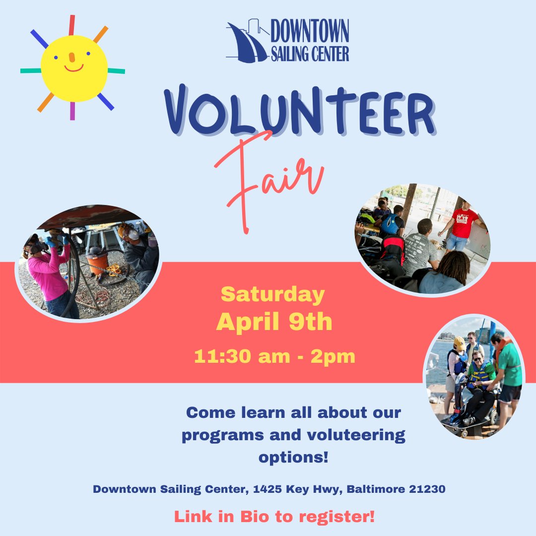 DowntownSailing's tweet photo. Sailing season is around the corner, don't forget to register!
Volunteer Fair https://t.co/CtgTeEqAcS
Ya Gotta Tri https://t.co/7UWWKC57vJ https://t.co/Id2zzoZGNl