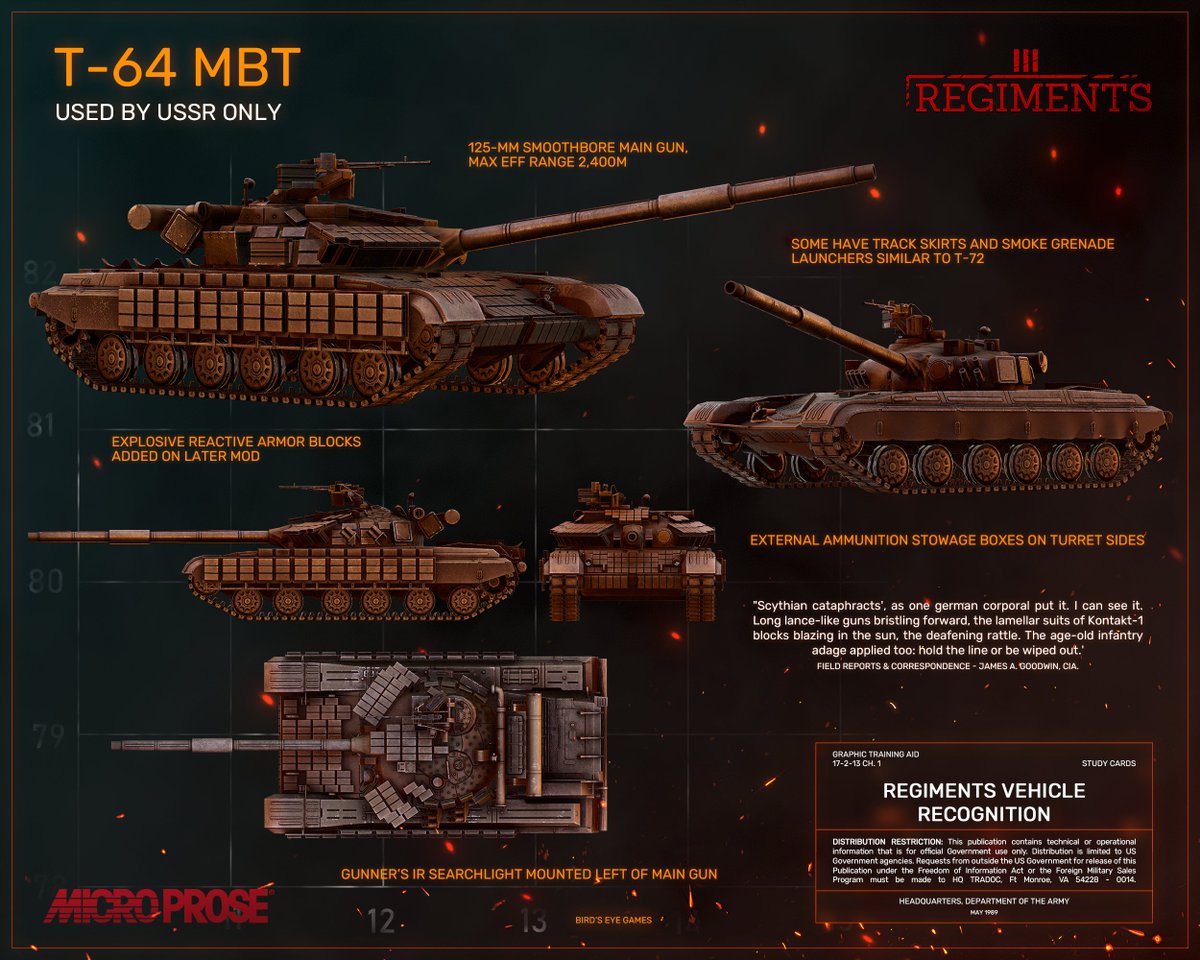 RegimentsRTS's tweet image. While a variety of disruptions delay the full-scale dev-updates, let's take a look at this interpretation of the classical US Vehicle Recognition Cards, rendered with Regiments visuals and models.
#indiedevhour #wishlistwednesday #microprose #pcgaming #gamedev #madewithunity