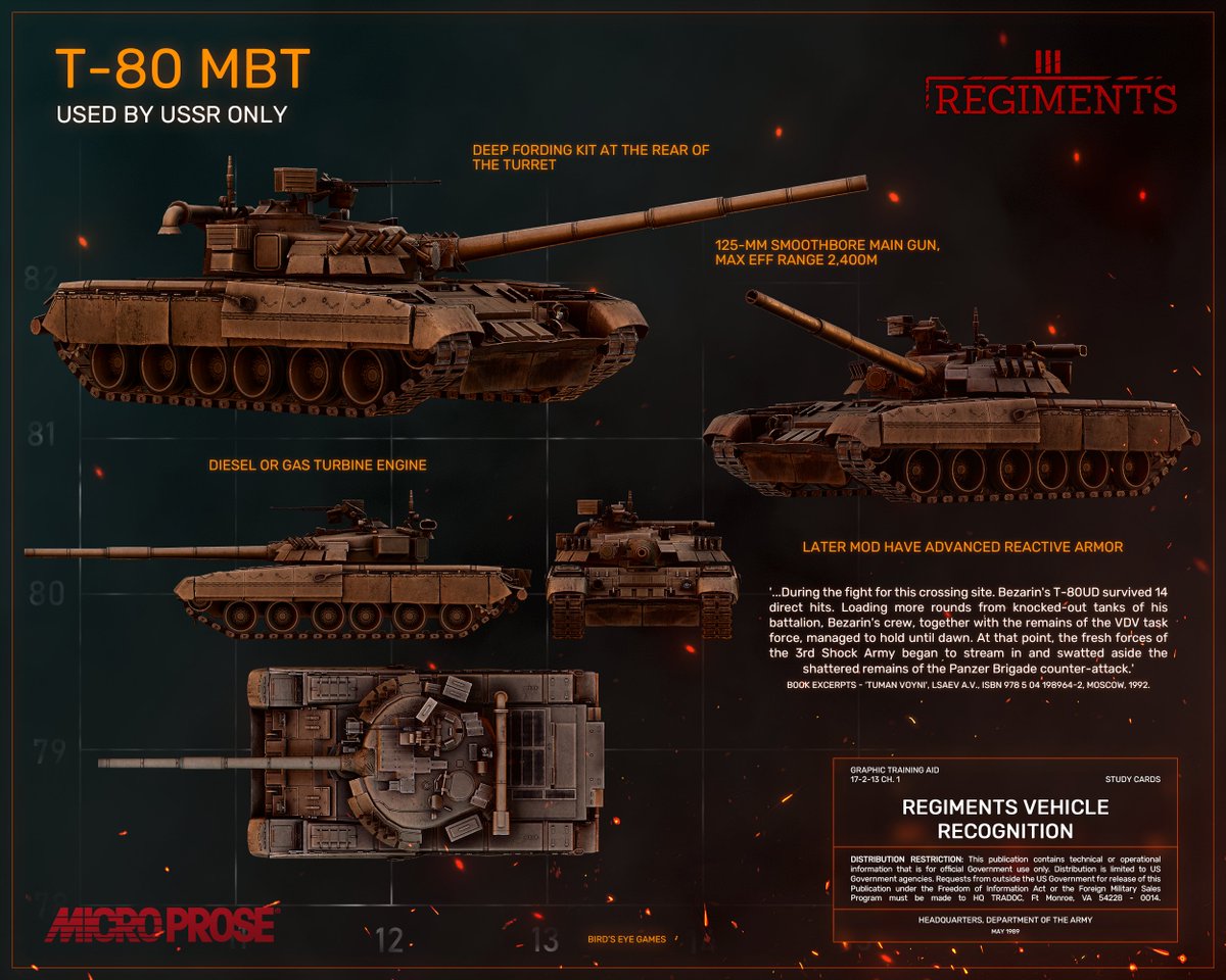 RegimentsRTS's tweet image. While a variety of disruptions delay the full-scale dev-updates, let's take a look at this interpretation of the classical US Vehicle Recognition Cards, rendered with Regiments visuals and models.
#indiedevhour #wishlistwednesday #microprose #pcgaming #gamedev #madewithunity