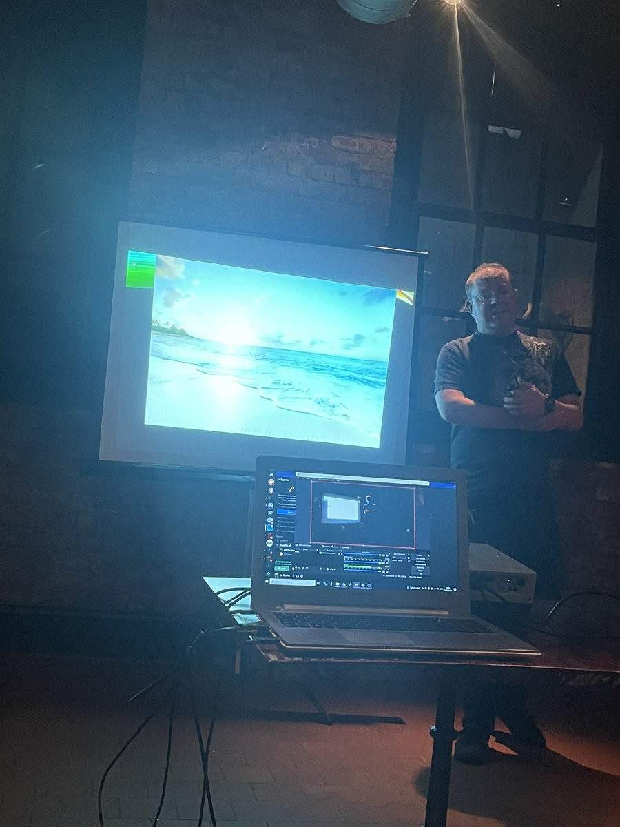 Our first speaker at tonight’s <a href="/dc44191/">DC44191</a> event <a href="/Infosanity/">Andrew Waite - BS: @Infosanity.co.uk</a> with AWS keypairs
