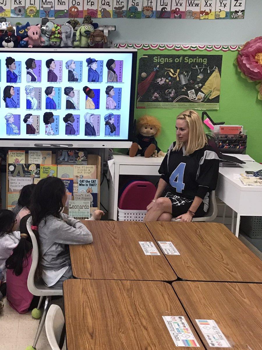 A huge thank you to our guest reader, Ms. Jenny Graf, Director of Humanities, who came for Women’s History Month!!