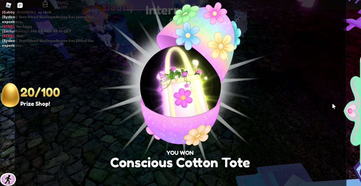 CallmehStargirl's tweet photo. Conscious cotton tote 
#royalehightrading #royalehigh #royalehightradings #royalehigh #RoyaleHighTea #RobloxDev #Roblox #royalehighupdate #royalehigheaster https://t.co/ziJvuBbMgM