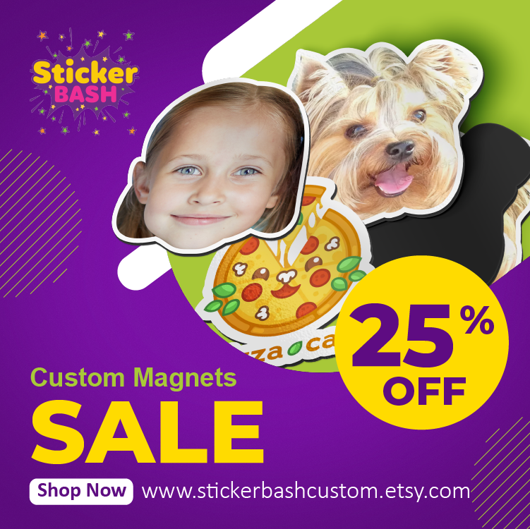 StickerBashCo's tweet image. 25% OFF on all personalized fridge magnets❗️❗️ Order yours now at stickerbashcustom.etsy.com 👈👈
.
.
.
#photomagnets #customfridgemagnet #custommagnet #fridgemagnets #lockermagnets #carmagnet #kitchenmagnet #officemagnet #magnetdecor #personalizedmagnets #magnetset #petmagnet