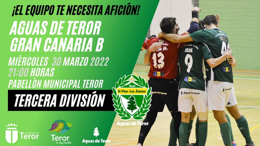 ATerorfutsal's tweet photo. ¡NUESTRO FILIAL TE NECESITA AFICIÓN! 💚 ¡TE ESPERAMOS ESTE MIÉRCOLES A LAS 21:00 horas EN EL PABELLÓN DE TEROR ! 💪🏼

https://t.co/lvOtieG1Z7 https://t.co/sZUbMmQxr6