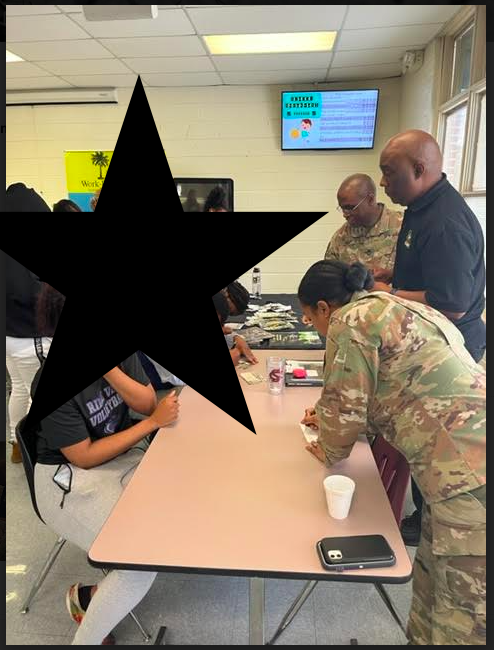 Lex1Wb's tweet photo. Students @Lex1AES work to become career-ready by meeting with military recruiters @GoArmy Lexington Army Recruiting Company. @LexingtonOne https://t.co/WBmZDC2Hl8