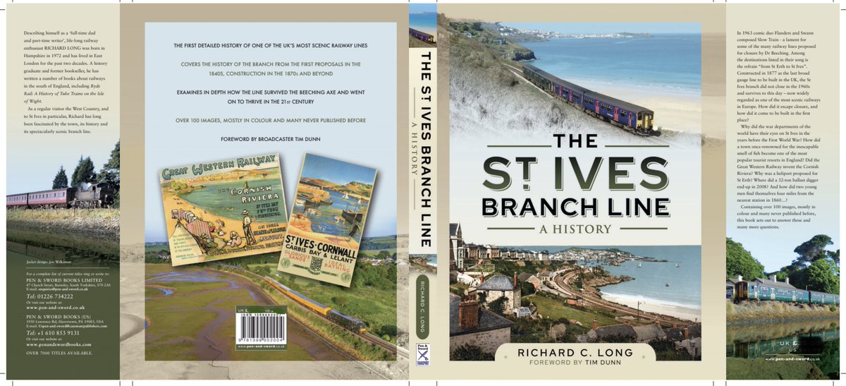 rlonguk's tweet photo. As a teaser for my forthcoming book on the St Ives branch line, here’s the full wrap-around dust jacket.
Published this summer. Order it here https://t.co/u7lvhb2wYu or wherever you usually buy your books.
#StIves #StIvesBranchLine #StIvesBayLine #StIvesBranch https://t.co/xv8Yh2oC1g