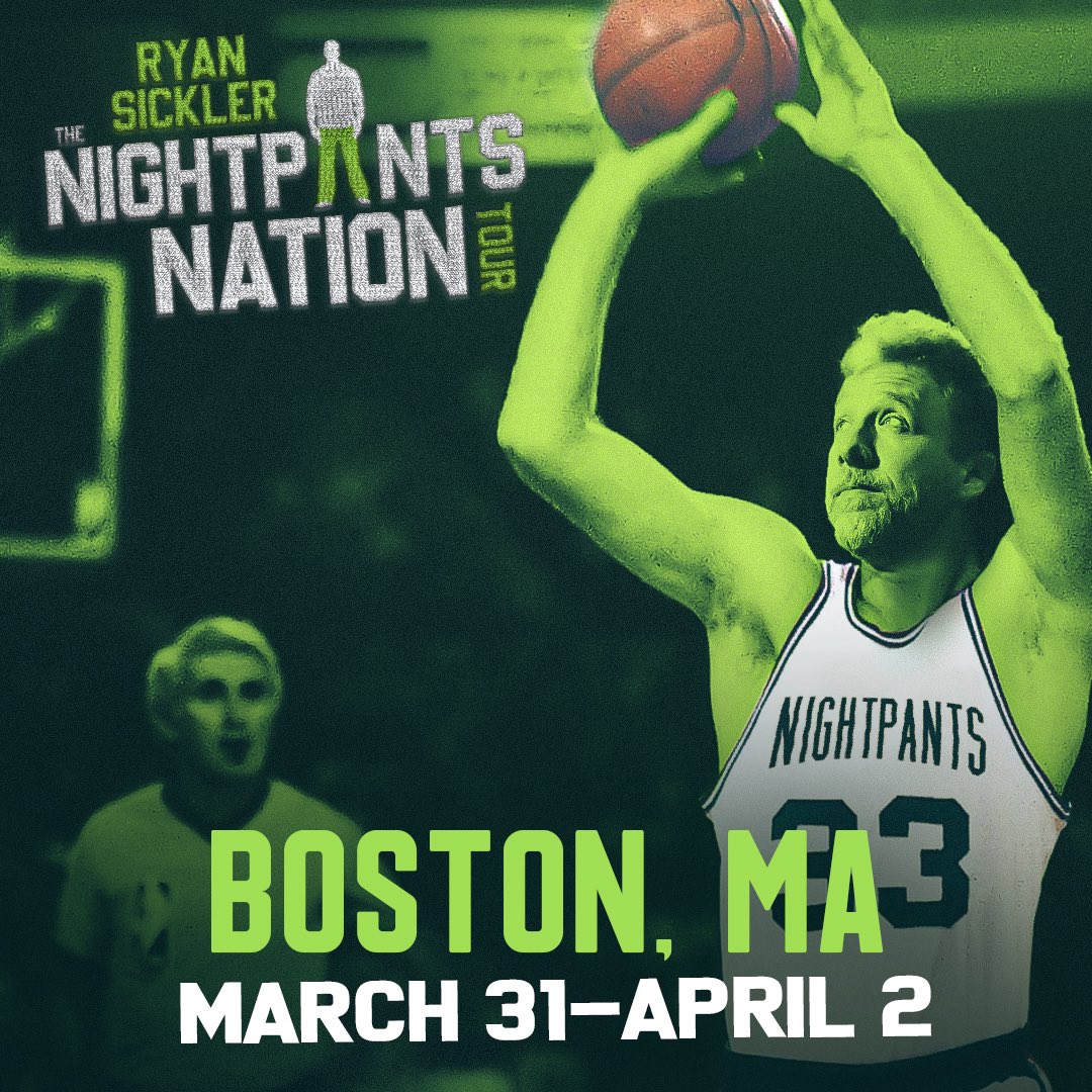 ryansickler's tweet photo. BOSTON! I’m headed your way! I’m at @LaughBoston tomorrow thru Saturdee! Tickets at https://t.co/Ze3g00SnFV! https://t.co/815EN2UtcR
