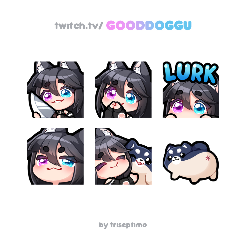 Emotes done for @GoodDogguCH!
Thank u for commission~♡