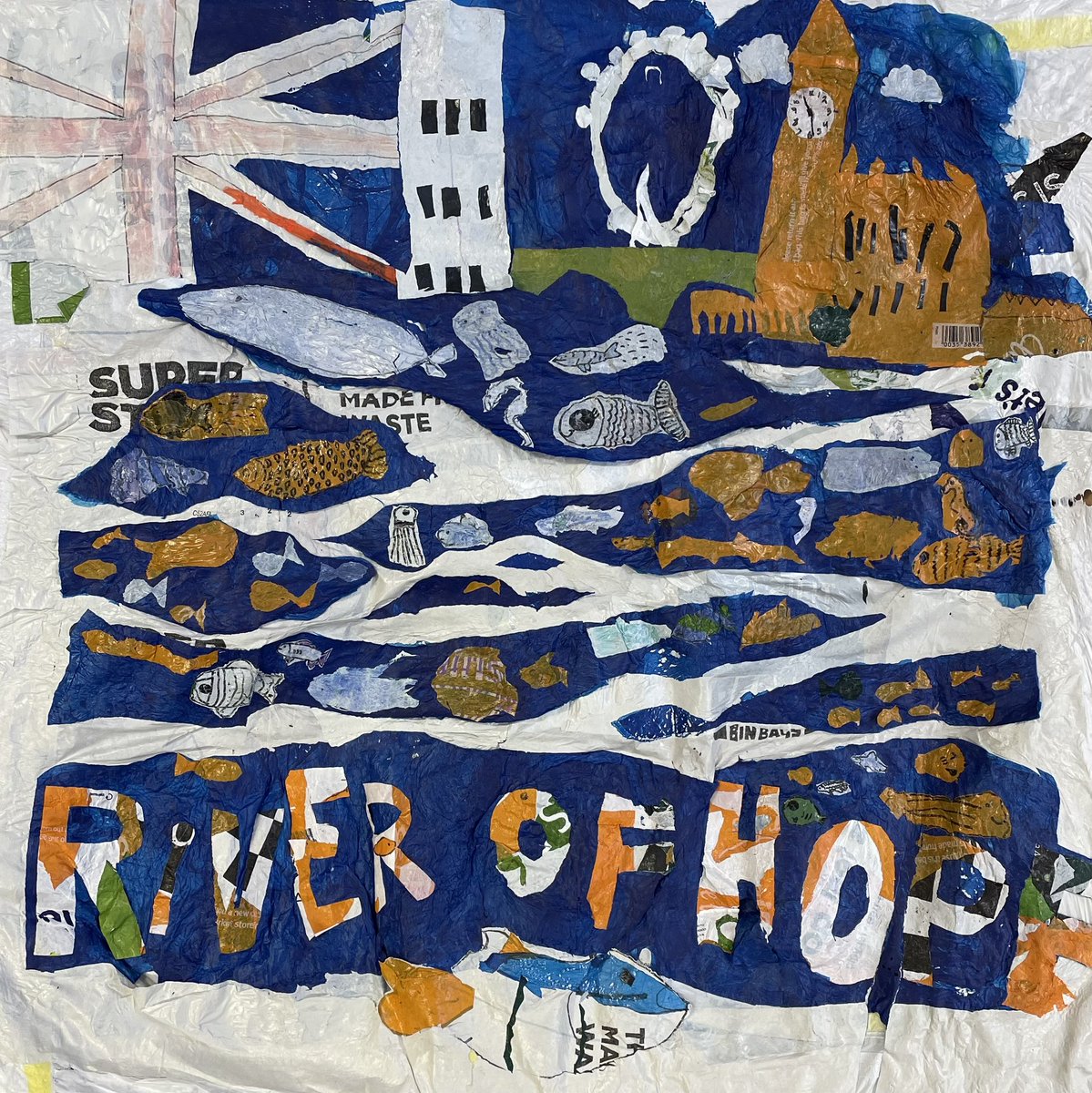 Another fantastic project with the brilliant <a href="/davidmorganart/">Mr Morgan@SHSrbk</a> a piece for the jubilee celebrations #riverofhope So proud of our Key Stage 2 pupils. Thank you Mr Morgan - we love your creativity! <a href="/shsrbk/">Southborough High School</a>