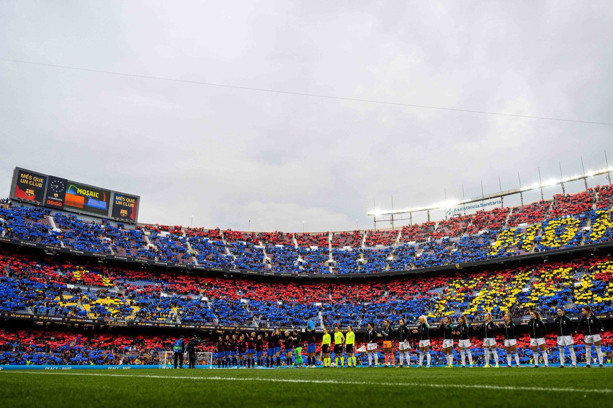 ActuFoot_'s tweet photo. 91.553 spectateurs étaient au Camp Nou pour le Clasico féminin. 🤯

Un record du monde ! 🌟 https://t.co/GbLm7JpLoS