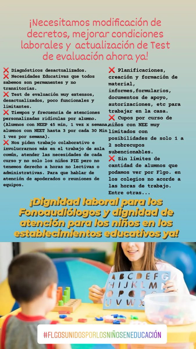 #FonosExigenCambios
#FonosDignidadLaboral
#FonosUnidosporNiñes
<a href="/camila_vallejo/">Camila Vallejo Dowling</a> <a href="/PamJiles/">#PamelaJilesDiputada</a> <a href="/ProfMarcoAvila/">Marco Antonio Ávila Lavanal</a> <a href="/colfonochile/">Colfono Chile</a> <a href="/DanielaEroles/">DANIELA EROLES</a> <a href="/Mineduc/">Ministerio de Educación</a> <a href="/gabrielboric/">Gabriel Boric Font</a>