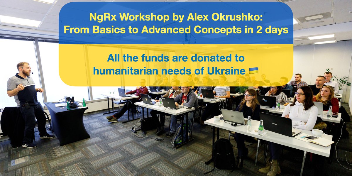 AlexOkrushko's tweet image. 🚨The popular 2-day #NgRx workshop is back!🚨
Last week of April - for North American and European time zones.
ALL the collected funds will be donated to support humanitarian needs in Ukraine 🇺🇦 💙💛
Please ❤️ and RT
NA: eventbrite.com/e/ngrx-north-a…
Europe: eventbrite.com/e/ngrx-europe-…