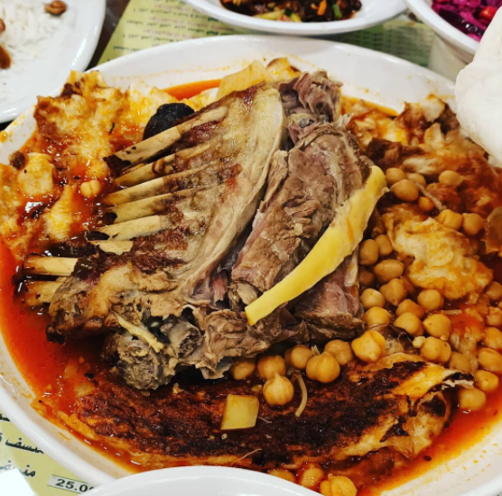 indrajitroyc's tweet photo. For lunch today, had #Tashreeb: an Iraqi dish that consists of a flatbread soaked in a stew of meat, chickpeas, and beans with various spices. https://t.co/sKRAKLf2GU