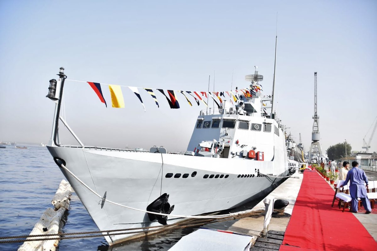 Port Qasim congratulates KS&amp;EW, MTC and Pakistan Navy on comissioning of first Indigneously designed and constructed Fast Attack Craft (Missile) PNS HAIBAT. A dream project for Pakistan for self reliance in shipbuilding and maritime sector.