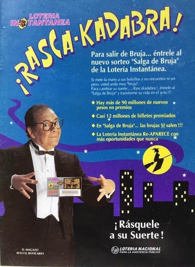 AndresGuzBJ's tweet photo. Publicidad de Lotería Nacional 
Se acuerdan de este mago?
#Anguz https://t.co/ckdMxDsHHt
