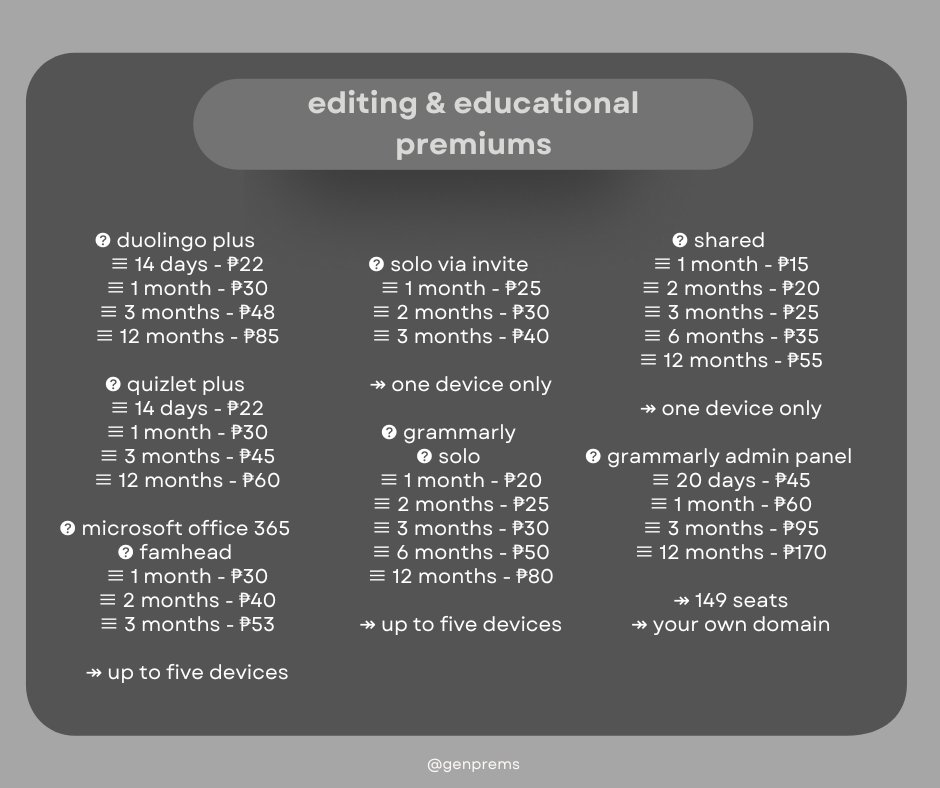 genprems's tweet photo. — pricelist (1/4) https://t.co/RoJ9cyfPee