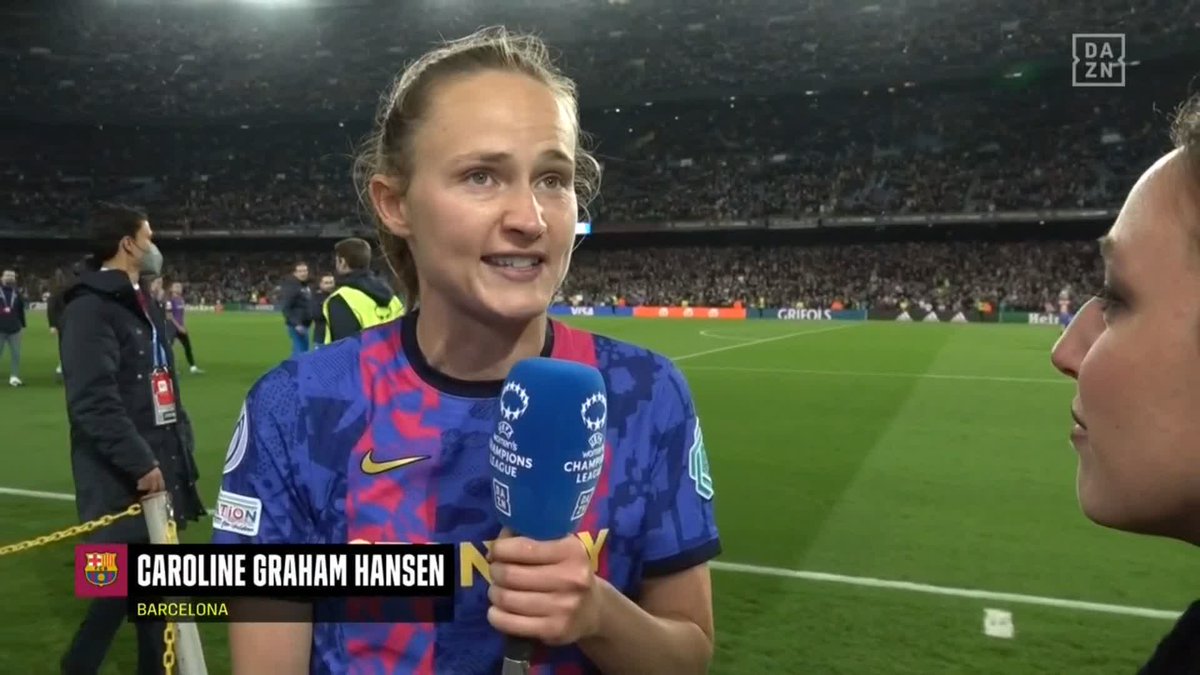 Caroline Graham Hansen speaks to @SemraHunter after a dominant Barcelona victory 👇