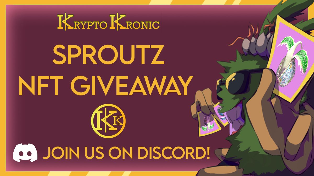 KryptoKronicNFT's tweet image. #KryptoKronicEvolutionzNFT 
🚨Sproutz #NFTGiveaway 🚨

To Enter:

1️⃣❤&amp;amp;RT + Tag 3 Friends
2️⃣Join Discord &amp;amp; type 'Sproutz Giveaway' in the general channel discord.gg/En9FdXTqHu (Be Sure)
3️⃣Follow @blockbyblockpub &amp;amp; @digitaldancerio 

⭐Ends 72h
#NFTCommunity #NFTs #NFTdrop #NFT