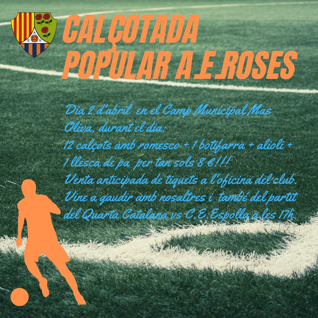 La gent del <a href="/AEROSES_1921/">AEROSES</a> ens envien això per, si abans del partit amb <a href="/CEEspolla/">C.E.Espolla</a> voleu menjar !! després de menjar ja “jugarem” 😊