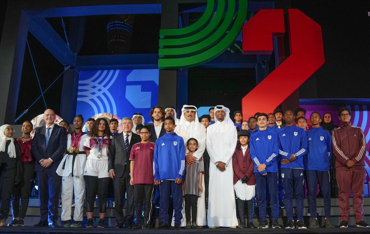 TamimBinHamad's tweet photo. سررت اليوم بافتتاح #متحف_قطر_الأولمبي_والرياضي الذي سيضع اسم قطر ضمن المتاحف الأولمبية دولياً، وبما شاهدت فيه من توثيق لإرث الرياضة والألعاب الأولمبية عبر العالم، أشكر كل من ساهم في إنجاز هذا المشروع الهام. https://t.co/o5a0r3RNDV