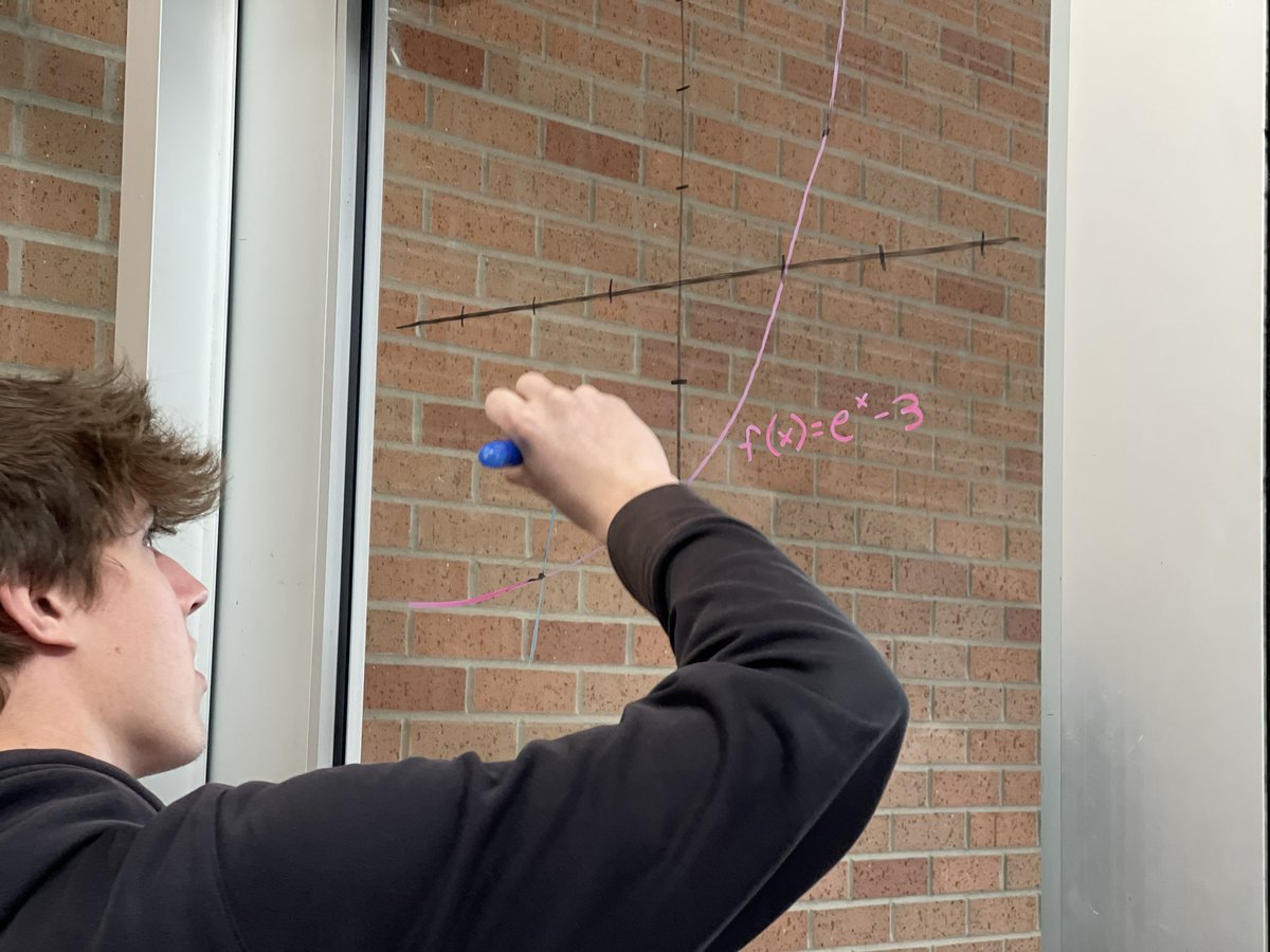 MathDalton's tweet photo. AP Calculus students decorated the windows with volume of a cross section and washer method today. #FindYourBrillance #MathRocks #ShareYourBrillance https://t.co/yyCjQmGROj