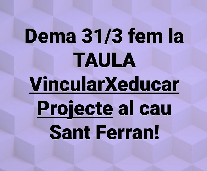 VincularXeducar (@xeducar) on Twitter photo Us hi esperem! Vincular <a href="/xeducar/">VincularXeducar</a> #esplais #caus #escoles #LleureEducatiu #TreballComunitari #ServeisSocials Us hi esperem! Vincular <a href="/xeducar/">VincularXeducar</a> #esplais #caus #escoles #LleureEducatiu #TreballComunitari #ServeisSocials
